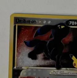 Umbreon Celebrations Classic Collection Holo Pokemon Card 17/17 - Image 3