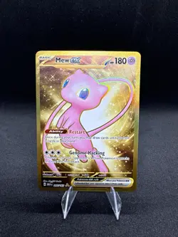 Pokemon Mew EX Gold TCG 205/165 SV 151 Scarlet & Violet Hyper Rare Holo Card - Image 1