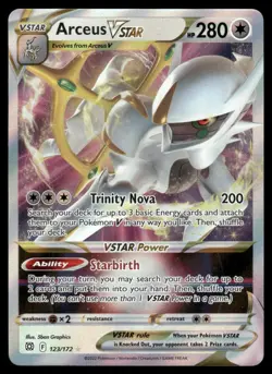 Pokemon Cards Arceus VSTAR 123/172 Brilliant Stars Holo Rare VSTAR NM - Image 1