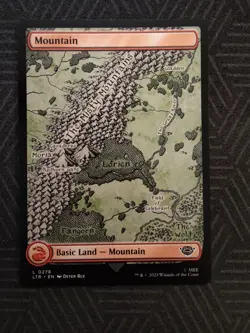 mtg mountain full art the lord of the rings 0278 - Image 1