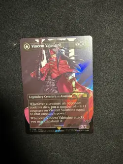 Vincent Valentine 0528 (Borderless Surge Foil) Final Fantasy MTG - Double Sided - Image 1