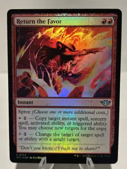 Return the Favor 142 U Outlaws of Thunder Junction FOIL NM MTG - Image 1