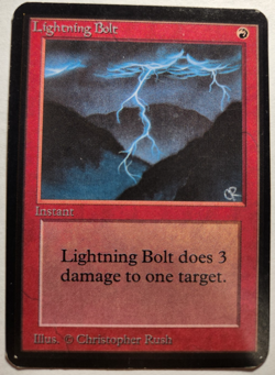 MTG - 1993 - Beta - Lightning Bolt - Red - Instant - Image 1