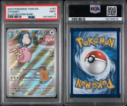 Pokemon 2024 Chansey 187/167 Illustration Rare Twilight Masquerade PSA 9 - Image 3