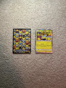 2016 POKEMON PRETEND GRUNT PIKACHU JAPANESE 014/SM-P PROMO AND MATCHING SLEEVE - Image 2