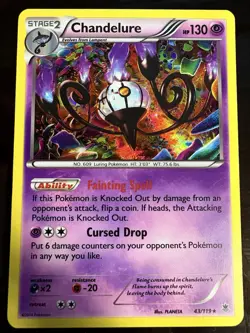 Pokemon TCG: 2014 Chandelure 43/119-RARE HOLO- XY Phantom Forces - Image 1