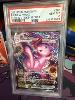 2021 POKEMON SWORD & SHIELD FUSION STRIKE SECRET #269 FULL ART/MEW VMAX PSA 10 - Image 2