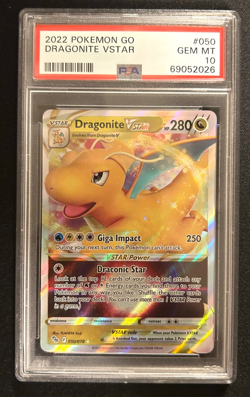 Dragonite VSTAR 050/078 PSA 10 Pokemon GO 2022 - Image 1