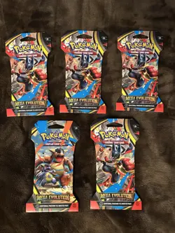 (Lot of 5) Pokemon TCG Mega Evolution Booster Pack Factory Sealed #1 - Image 1