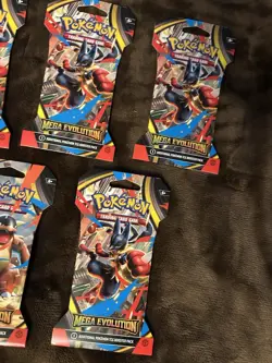 (Lot of 5) Pokemon TCG Mega Evolution Booster Pack Factory Sealed #1 - Image 3