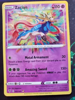 Pokemon VIVID VOLTAGE - ZACIAN AMAZING RARE 082/185 NM/M! - Image 2