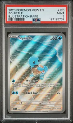 2023 POKEMON MEW EN-151 ILLUSTRATION RARE #170 SQUIRTLE PSA 9 - Image 1