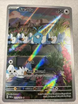 Swablu 213/182 Illustration Rare Pokemon TCG Paradox Rift Holo Mint Condition - Image 1