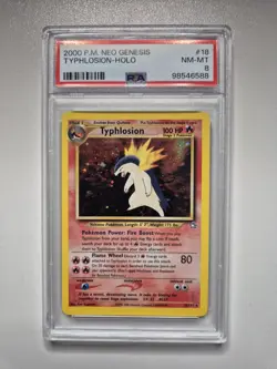 PSA 8 Typhlosion 18/111 Neo Genesis Holo Vintage Pokemon Rare WOTC NM-MT - Image 1