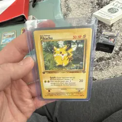 Pokemon Pikachu Base Set 1st Edition Red Cheeks 58/102 Vintage WOTC - Image 1