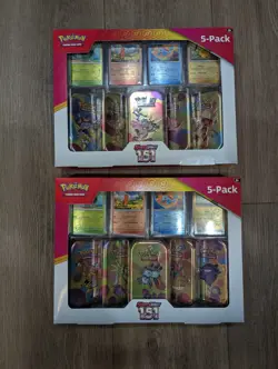 Pokemon TCG Scarlet & Violet 151 Mini Tins 5-Pack Costco Bundle 2x Boxes, New - Image 1