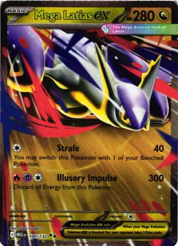Pokemon TCG Mega Latias ex Double Rare ME01: Mega Evolution 100/132 NM - Image 1