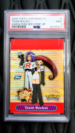 2000 Topps Pokemon TV #5 Team Rocket Series 3 Pop Up PSA 9 - Image 1