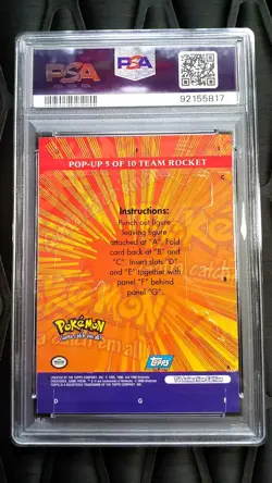 2000 Topps Pokemon TV #5 Team Rocket Series 3 Pop Up PSA 9 - Image 2