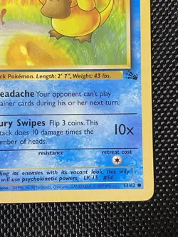 Psyduck 53/62 1st Edition Pokemon Fossil Vintage WOTC 1999 LP/NM - Image 4