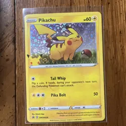 Pokemon Sword & Shield Pikachu SWSH039 Black Star Promo LP - Image 1