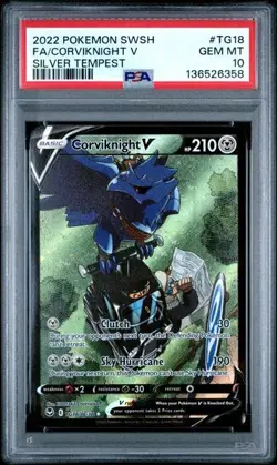 2022 Pokemon Swsh Corviknight V Silver Tempest Tg 18 / Tg 30 PSA 10 Gem Mint - Image 1