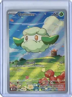 Pokemon TCG Cottonee Illustration Rare White Flare 090/086 Pack Fresh Full Art - Image 1