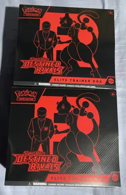 2 Pokemon TCG Scarlet & Violet Destined Rivals Elite Trainer Box ETB New Sealed - Image 1