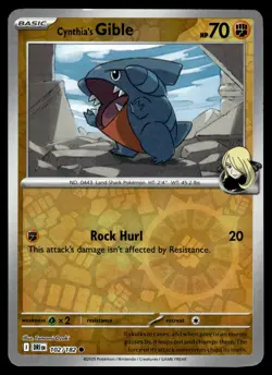 CYNTHIA'S GIBLE - 102/182 Common Destined Rivals Pokemon Reverse Holo NM - Image 1