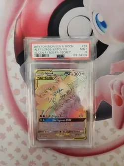 Pokemon Moltres & Zapdos & Articuno GX 69/68 Hidden Fates PSA 9 Secret Rare NM - Image 1