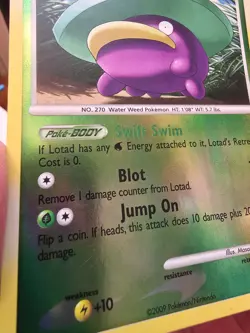 Pokemon Platinum Holo Lotad SH4 played!!! check pictures - Image 2