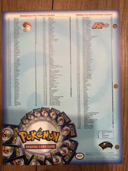Pokemon - Checklist - Base Set, Jungle, Fossil - 1999 Binder Insert - #3 - Image 2