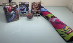 Pokemon TCG Phantasmal Flames Ultra Premium Mega Charizard X Ex 023 + Mat + Coin - Image 1