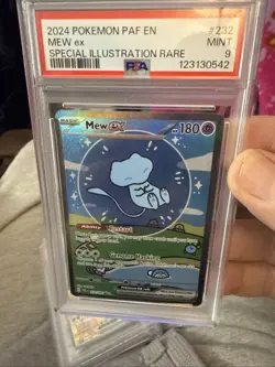 2024 Pokemon PAF en Mew EX Sir #232 PSA 9 Mint Bubble Mew - Image 2