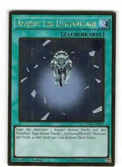 Yugioh ANGRIFF DER LICHTBRIGADE , pgl2-de052 Gold Rare deutsch NM 1. Auflage - Image 1