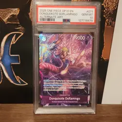 Namco Donquixote Doflamingo OP10-071 Royal Blood Foil Alt Art PSA 10 2025 - Image 1