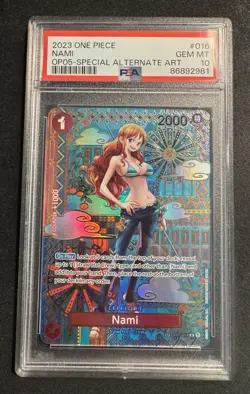 PSA 10 GEM MINT Nami SP OP01-016 OP05 Awakening of the New Era One Piece - Image 1
