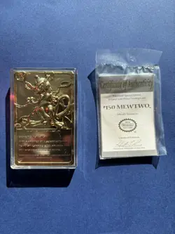 MewTwo #150 Pokemon 24k Gold Plated 1999 Burger King Limited Edition Promo Card - Image 4