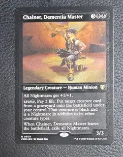 Chainer, Dementia Master (ETCHED) FOIL Commander Masters NM Rare CARD MTG Magic - Image 1