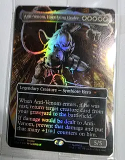 Marvel Legends Series Agent Anti-Venom PROMO Card Magic the Gathering Foil - Image 1