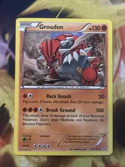 Pokemon Groudon Primal Clash Holo Card 84/160 Cracked Ice - Image 1