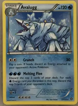Avalugg 37/114 Steam Siege Pokemon TCG trading card LP - Image 1