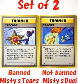 Misty's Tears Banned Art + Misty's Duel Japanese Pokemon Trainer Card Set 2 TCG - Image 1