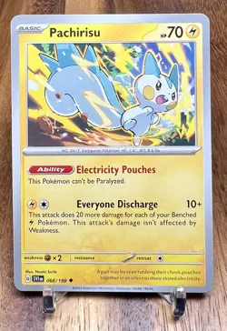 Pachirisu 068/198 SV1 Scarlet & Violet Base Non Holo Pokemon Card NM - Image 1