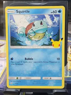 Squirtle McDonalds Pokemon Promo Card 17/25 - 25th Anniversary NON HOLO - Image 1