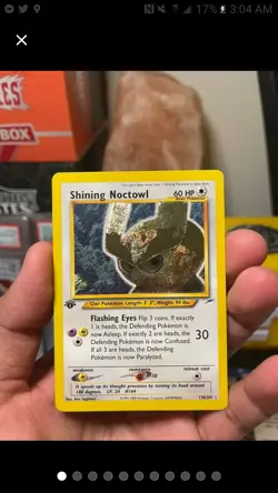 1st Edition Shining Noctowl 110/105 - Neo Destiny - Pokemon Card - LP Condition - Image 1
