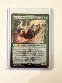 Spiderman Miles Morales Magic the Gathering Token Foil Cards P 0008 Promo Nm - Image 1