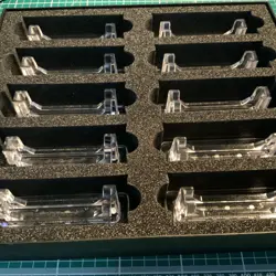 10 x Crystal Clear Graded Card Stands Pokemon Trading Display NEW Boxed 11x4x4cm - Image 1