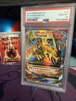 Pokemon TCG XY Evolutions 2016 M Charizard EX Holo Card 13/108 PSA 10 Gem Mint - Image 1