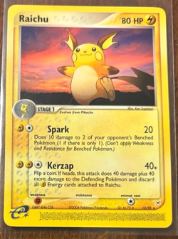 Raichu 13/95 Team Magma vs Team Aqua Rare Vintage Pokemon Card NM Free Shipping - Image 1